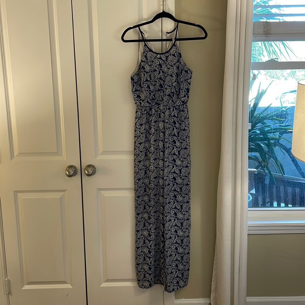 Blue Paisley Jumpsuit